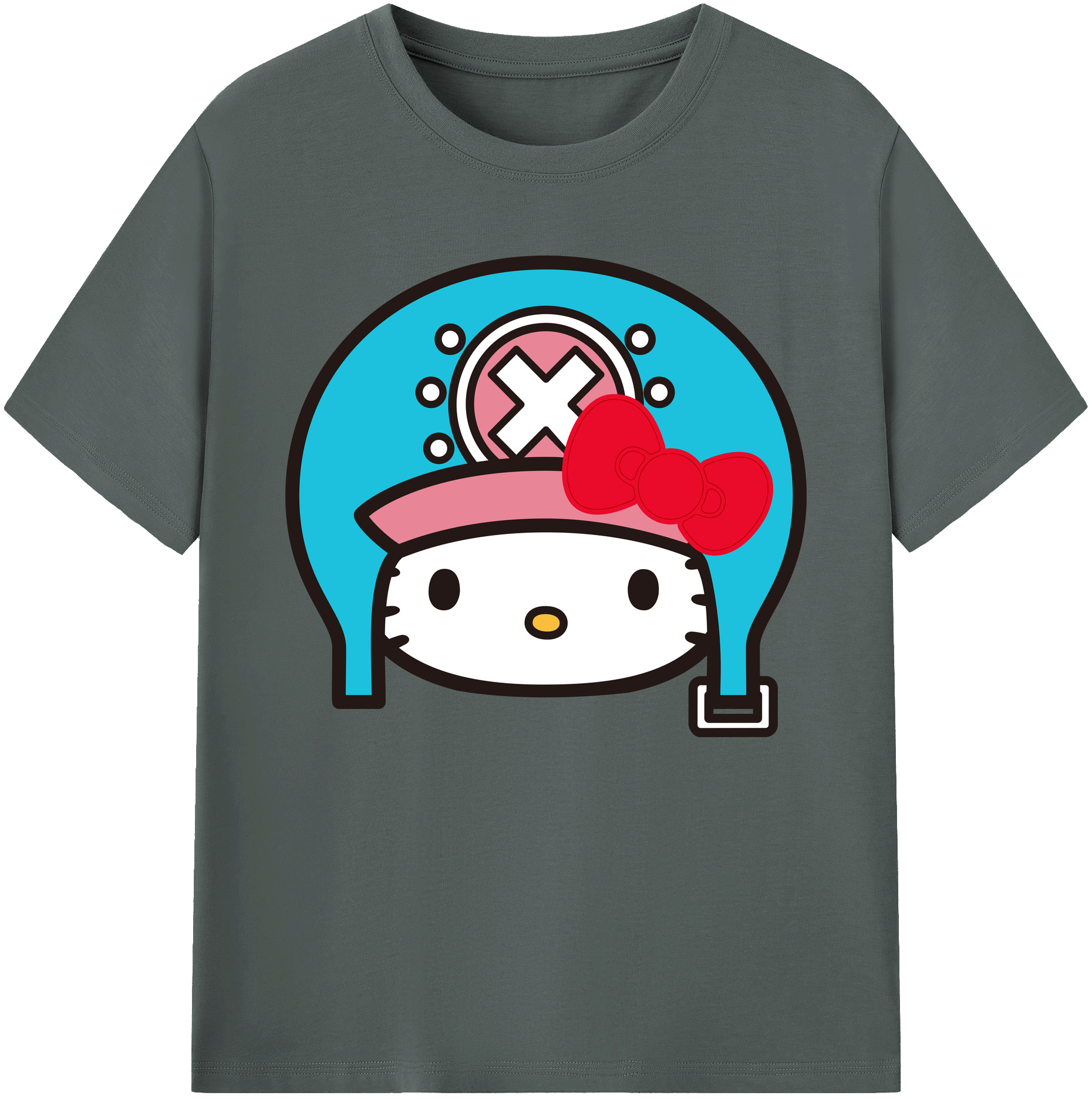 （画像用） Hello Kitty ハローキティ 綿100％ メンズ半袖Tシャツ｜肌触りやわらか＆通気性